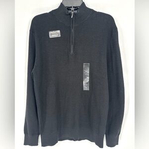 Claiborne Performance Thermolite‎ Men’s Sweater Size Small 1/4 Zip Black NEW
